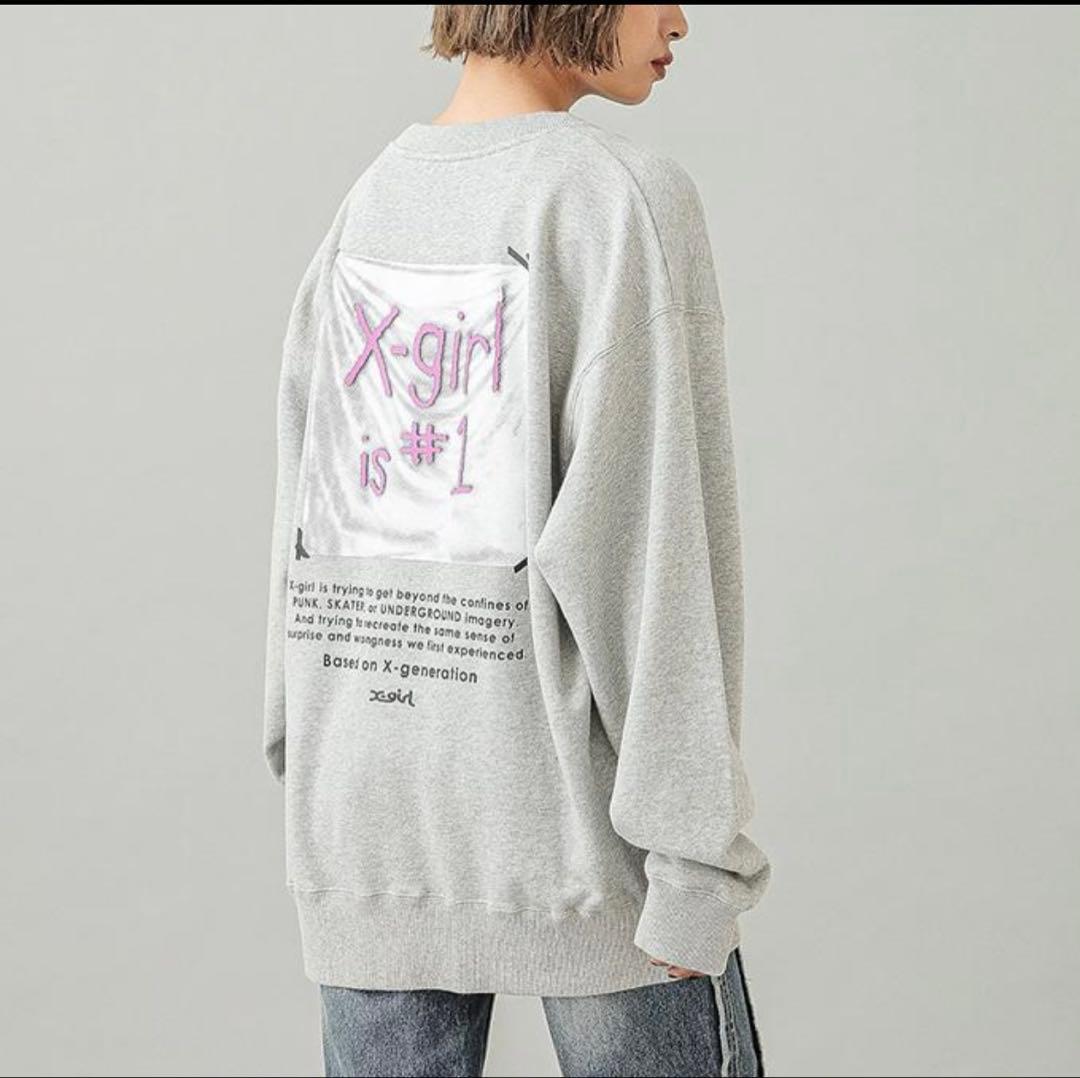 X-girl✩.*˚ フラッグビッグスウェットトップス