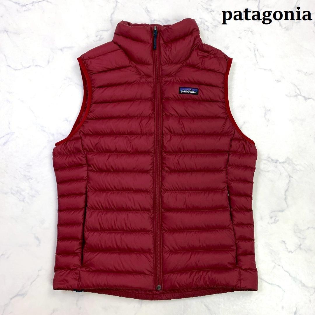 美品★22年モデル パタゴニア ダウンセーター ベスト レッド メンズ　D929