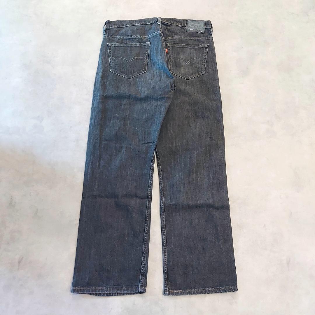 リーバイス569 Levis W34 ブラックデニム 黒 古着 18676