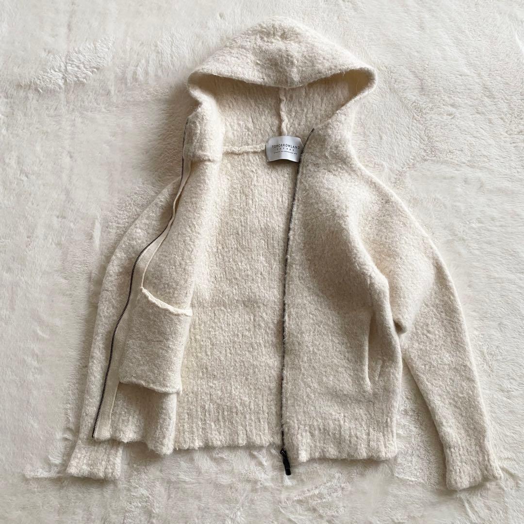 トゥモローランド　カシミヤ　アルパカ　ニットパーカー　ダブルジップ