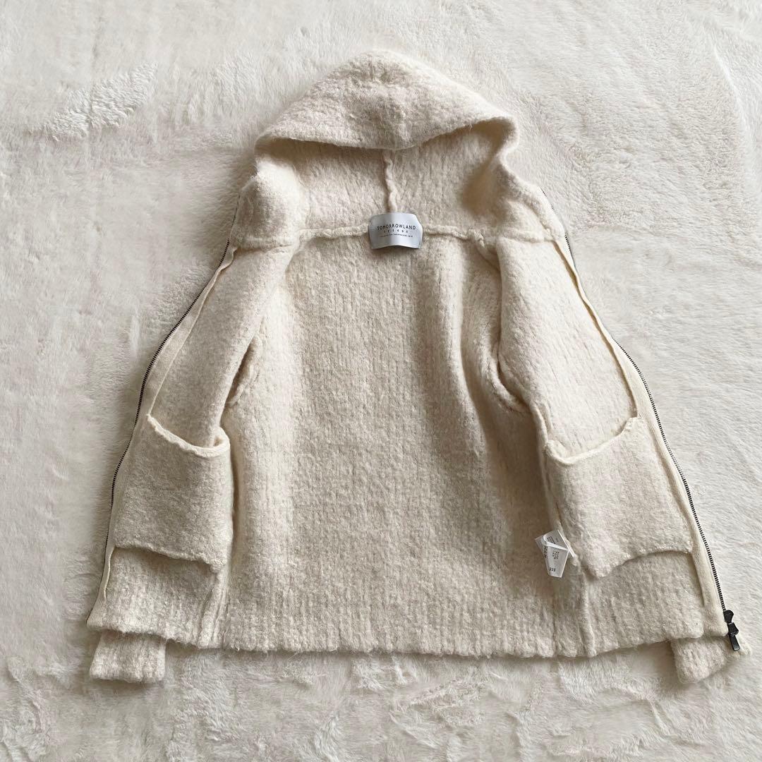 トゥモローランド　カシミヤ　アルパカ　ニットパーカー　ダブルジップ