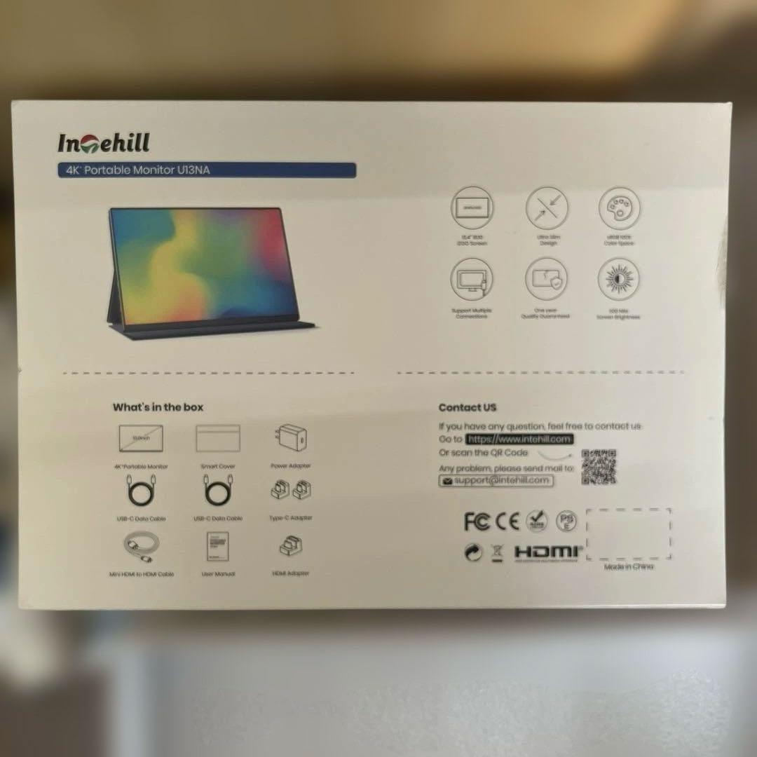 Intehill モバイルモニター 4k 13.4 インチ