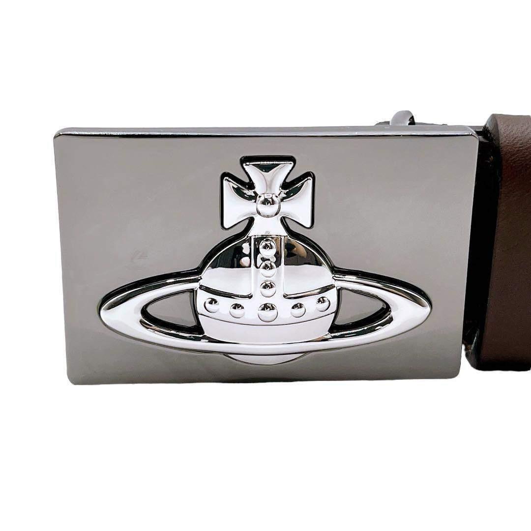 美品 ヴィヴィアンウエストウッド ベルト レザー 茶 ブラウン 銀 ユニセックス