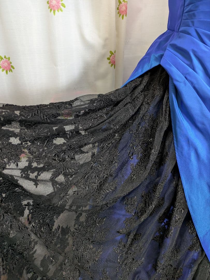 Preferences　Partys✨ブルー＆黒　レース✨ロングドレス