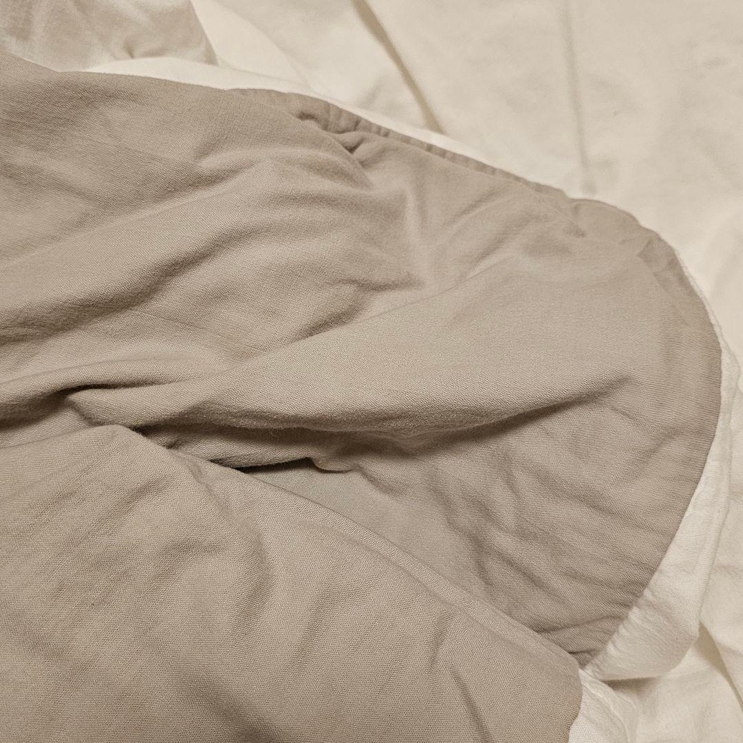 ★2枚セット★無添加 3重ガーゼ掛け布団カバー 190×210 ムーングレー