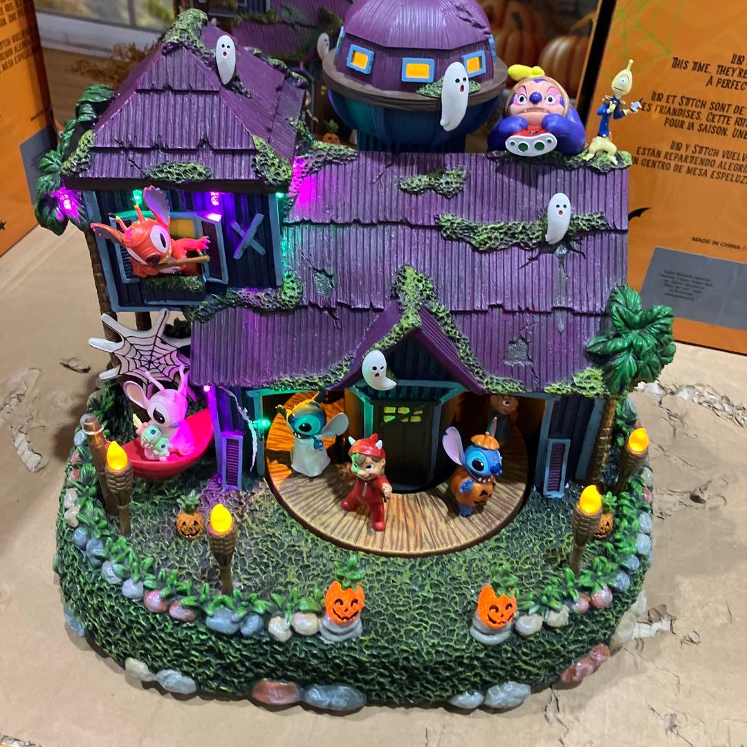 【新品未開封】スティッチ ハロウィンハウス　イルミネーション＆音楽付きタイマー