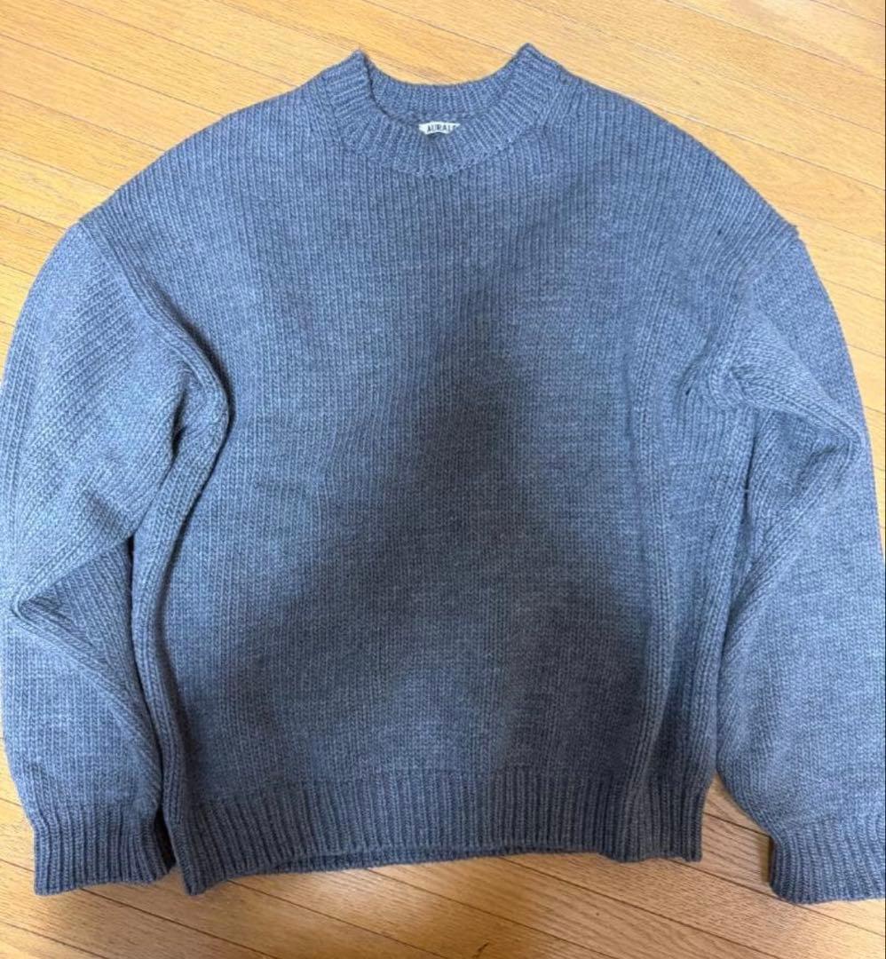 【ほぼ未使用】　AURALEE スーパーミルド ビッグニット 4