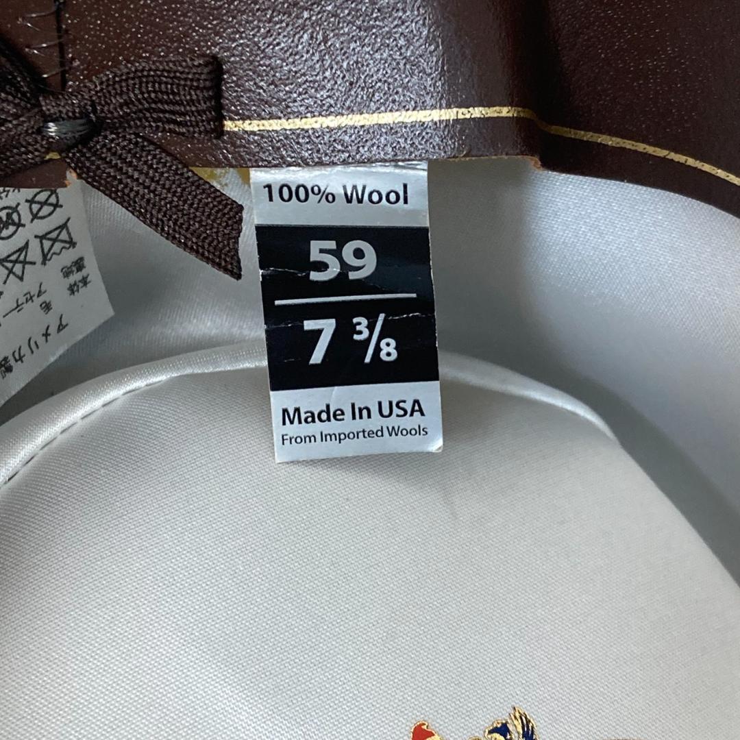 ▼STETSON ハット　ウール　ステットソン　中折れハット　ブラウン　USA製