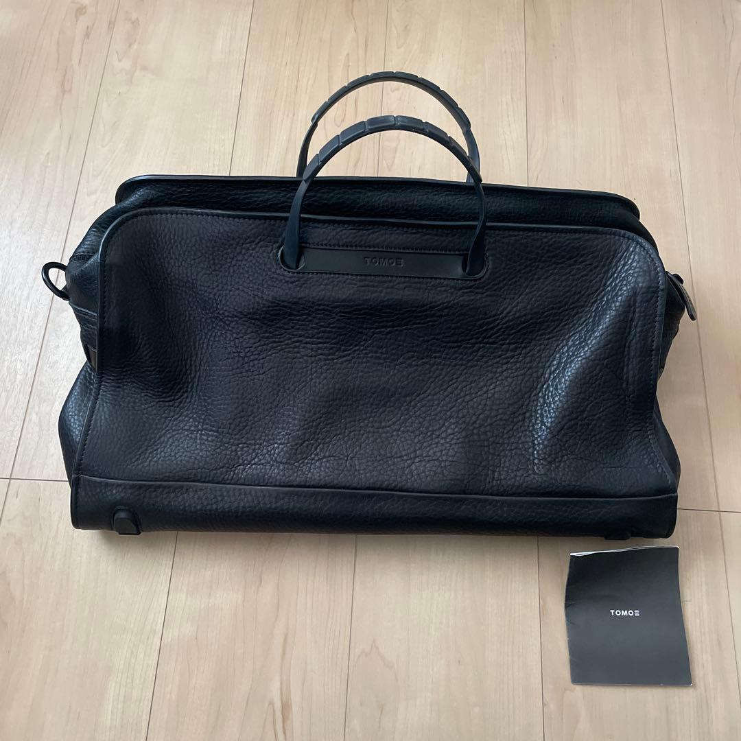 TOMOE ブラック　レザー ボストンバッグ