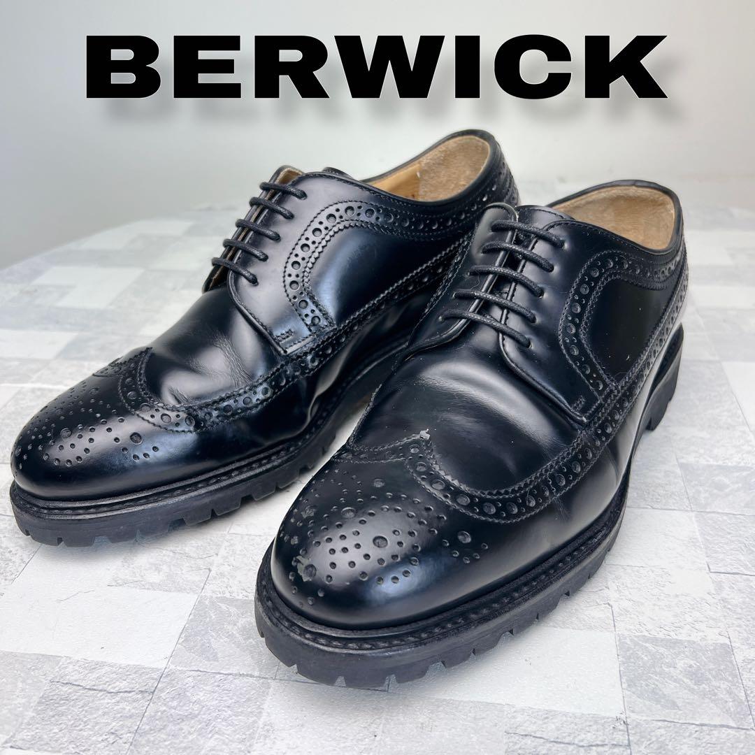 BERWICK バーウィック ウイングチップ ビジネスシューズ ドレスシューズ