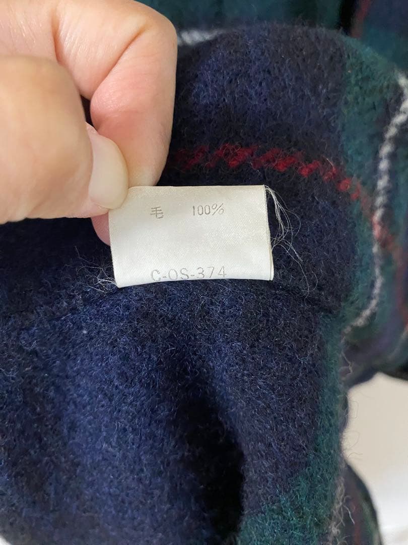 ラルフローレン メンズ ダッフルコート チェック M ヴィンテージ ロング