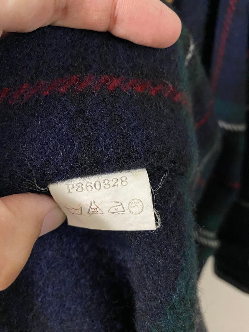 ラルフローレン メンズ ダッフルコート チェック M ヴィンテージ ロング