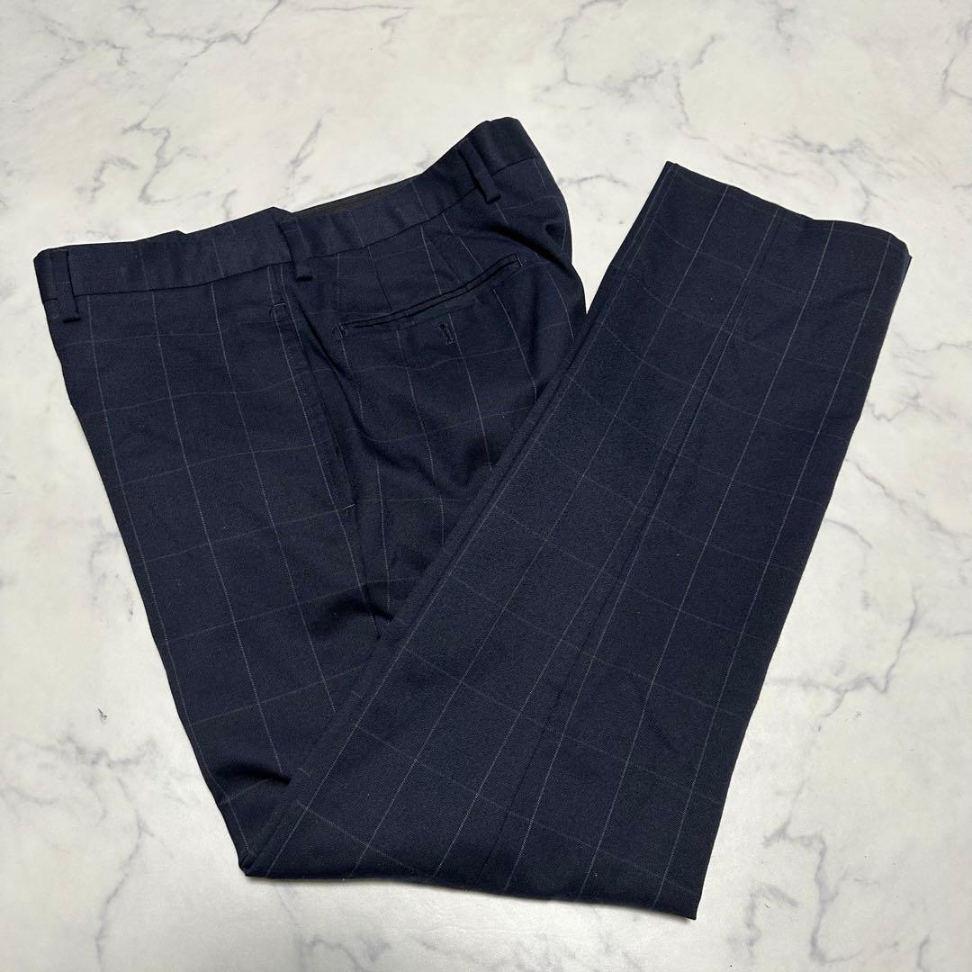 美品　ユナイテッドアローズ　セットアップスーツ　ネイビーチェック　サイズ46