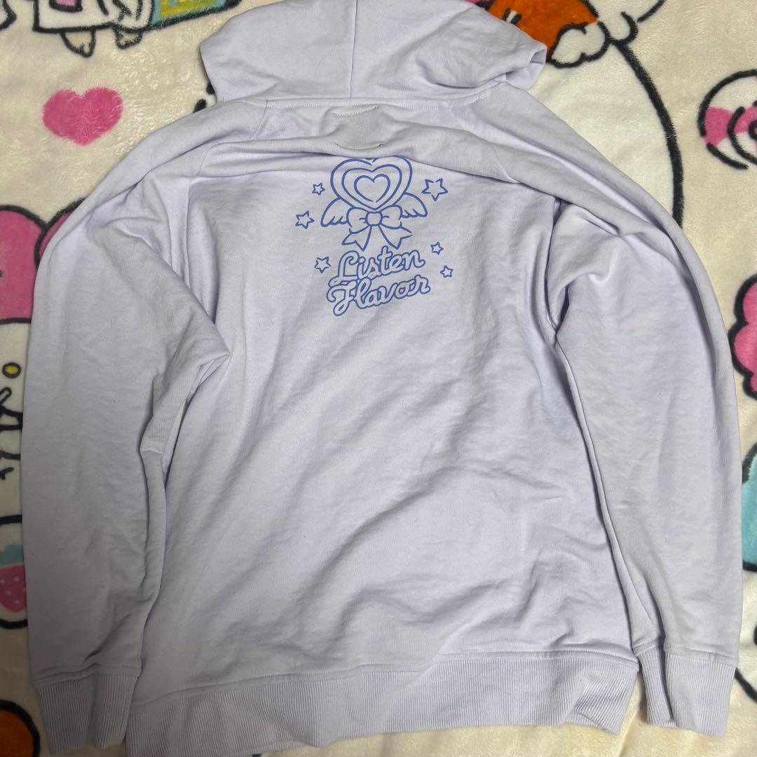 LISTEN FLAVOR　パーカー　注射　紫　ラベンダー　ゆめかわ　原宿