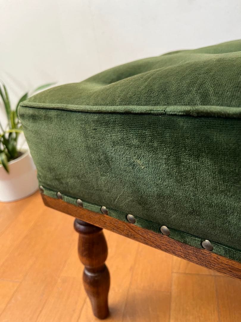 三越家具　ブルージュ　スツール　オーク材　アンティーク調　ヴィンテージ　モダン