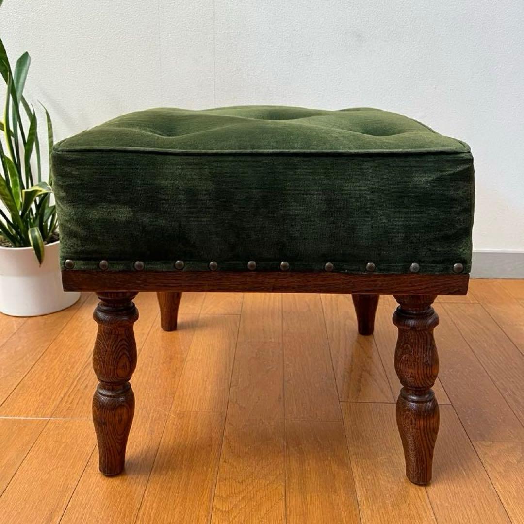 三越家具　ブルージュ　スツール　オーク材　アンティーク調　ヴィンテージ　モダン