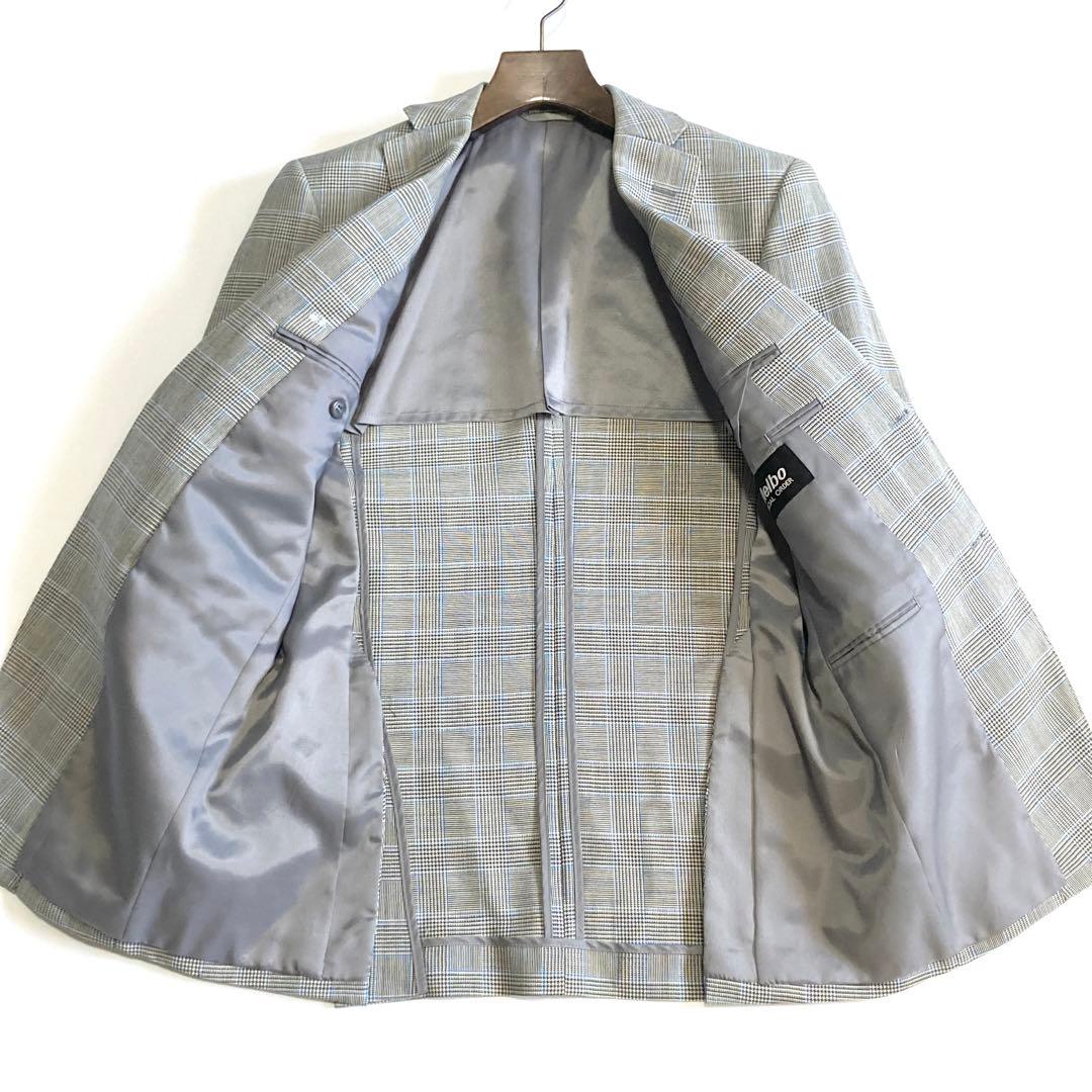 Melbo メルボ 特注 グレンチェック 3ピーススーツ パンツダブル仕立て