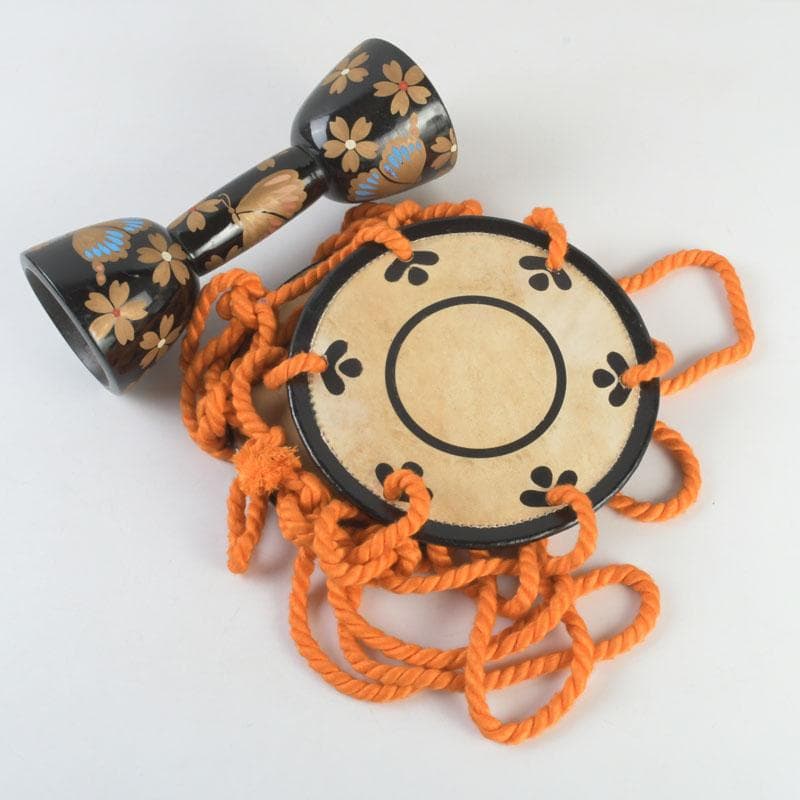 和楽器　和太鼓　金蒔絵花蝶文　鼓胴　能楽　雅楽　N　9289