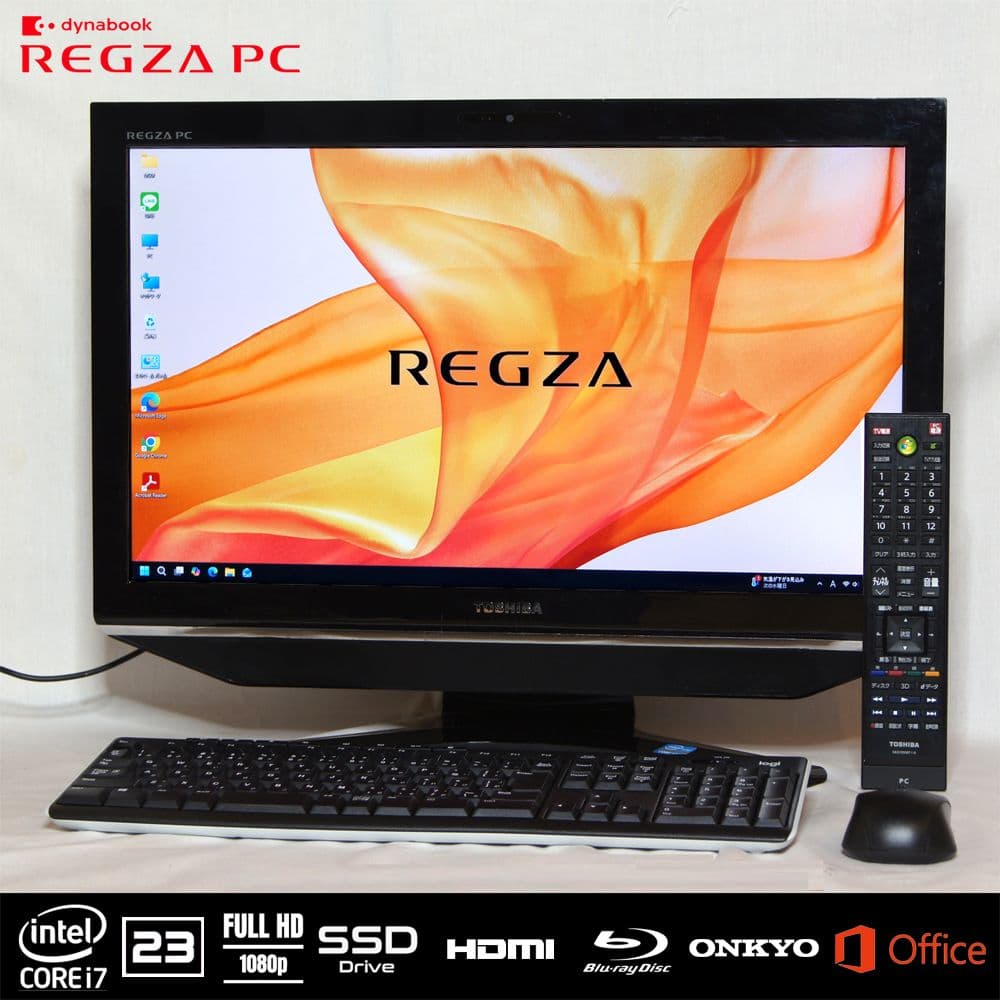 東芝 大画面一体型PC REGZA 23型/i7/SSD/Office