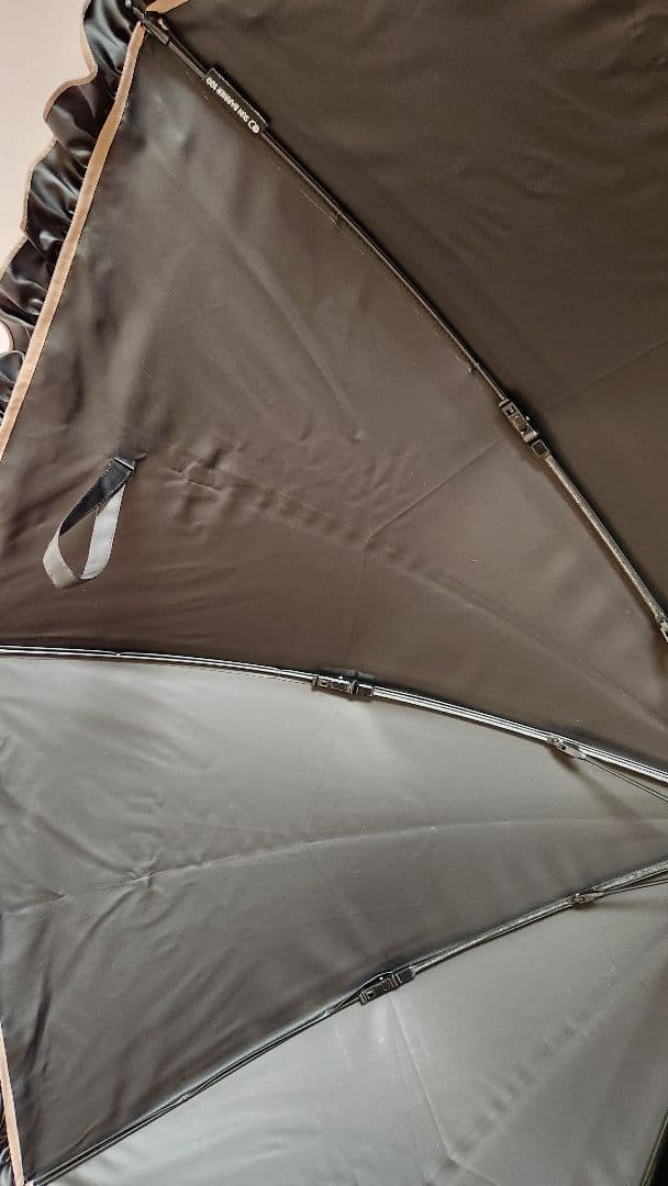 も*か様 ★【美品】サンバリア100 日傘 2段折 フリル ピンク