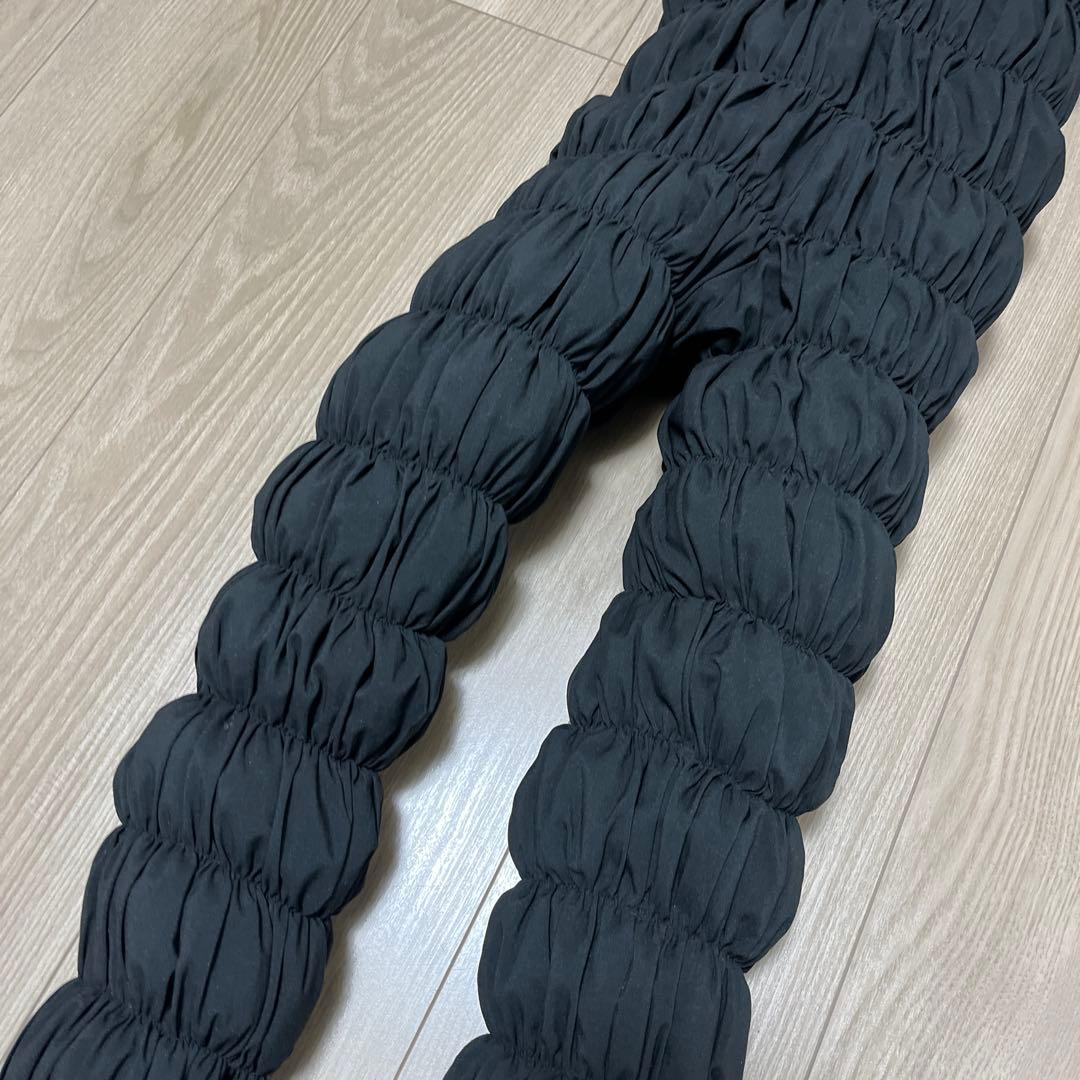 LOUVREDO ブラック ルーブルドー　復元ウォーマーパンツ