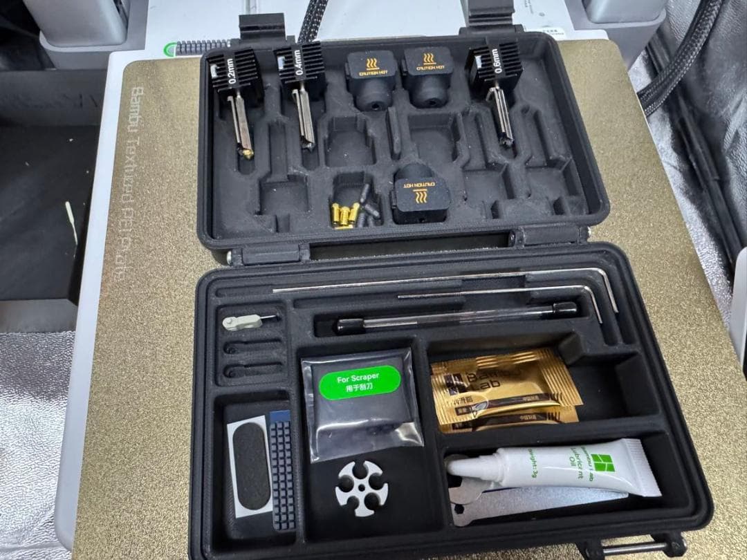 【使用79ｈ・乾燥機付】Bambulab A1+2スプール乾燥機+硬化鋼ノズル