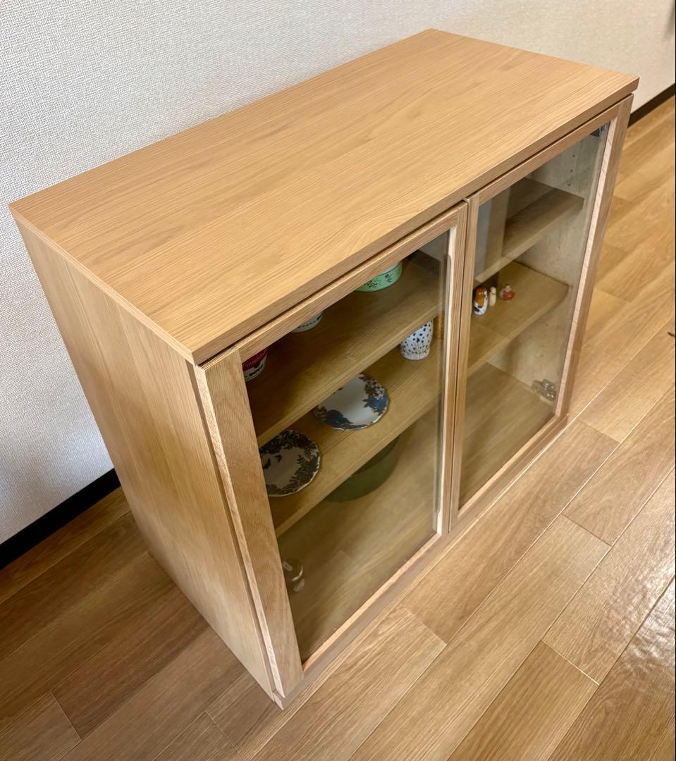 【無印良品】木製キャビネット　ガラス扉
