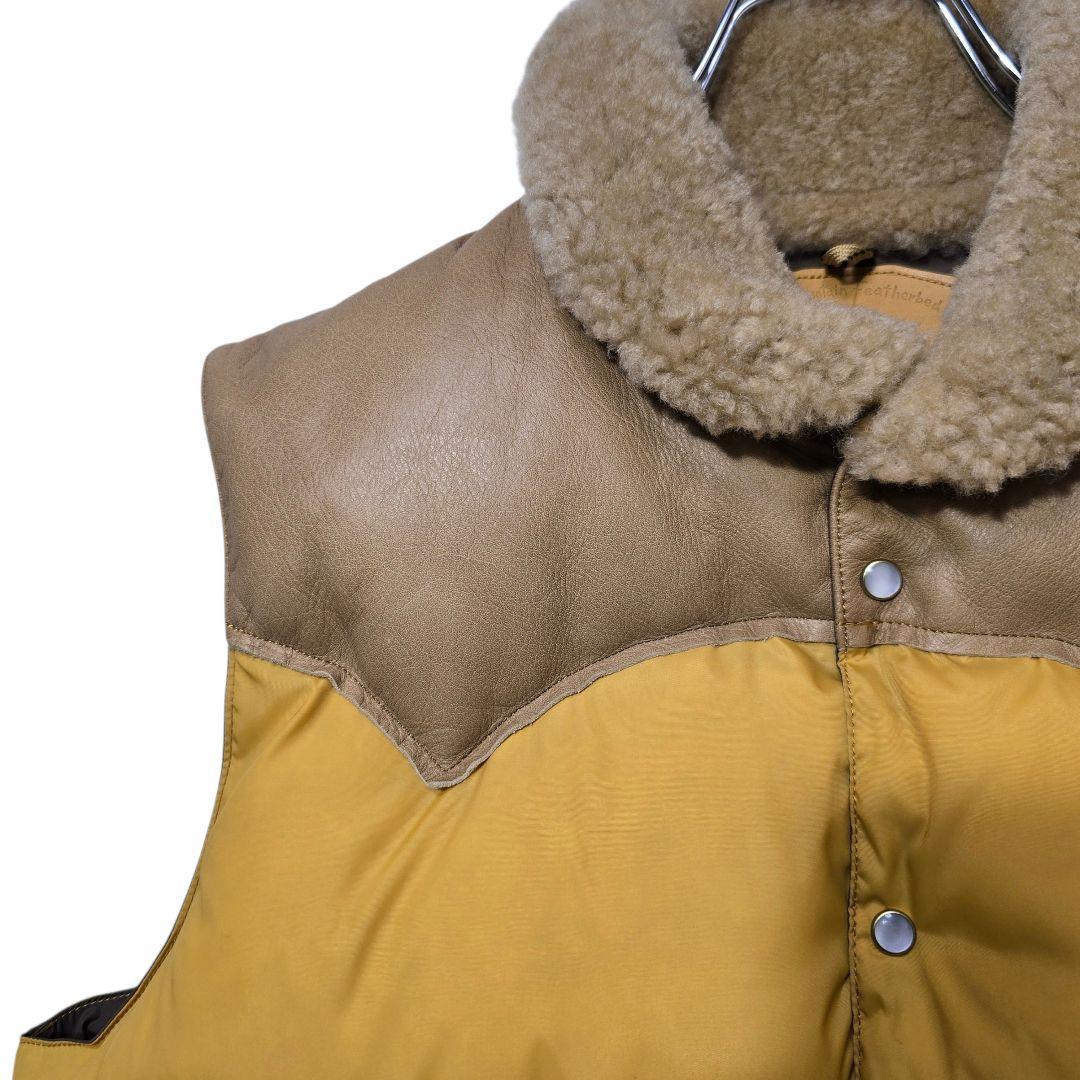 ロッキーマウンテンフェザーベッド ダウンベスト クリスティ マスタード 42