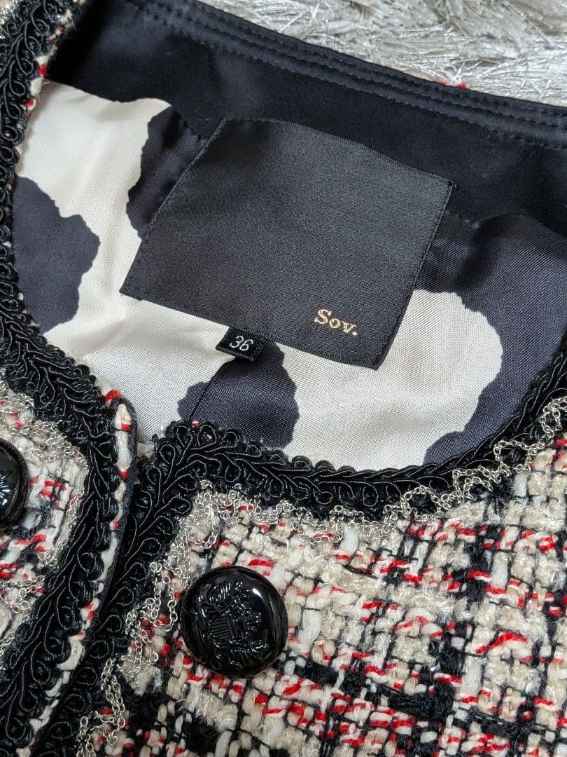 【未使用】sov.　ツイードジャケット&パンツ　セットアップ