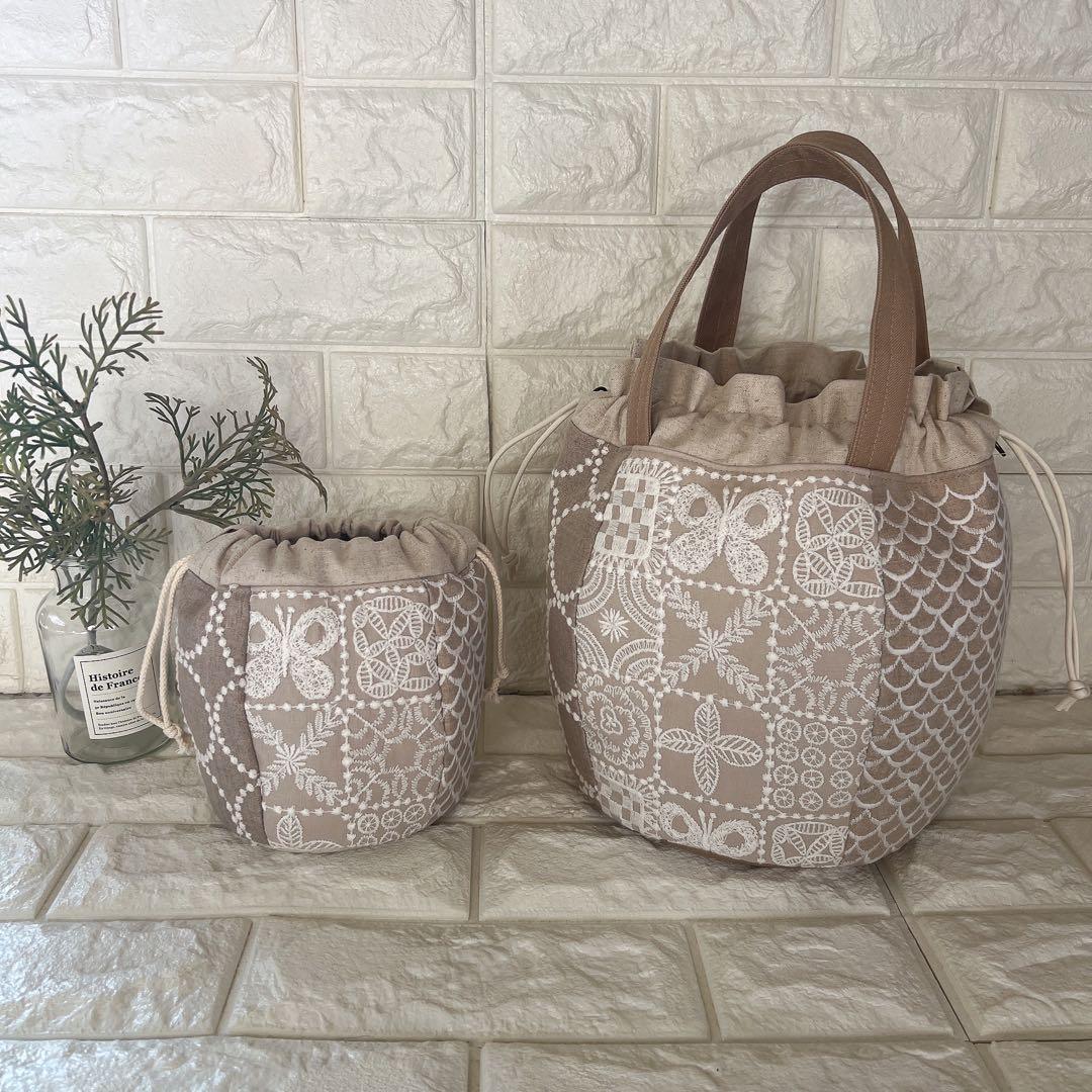 ミナペルホネン ハンドメイド 巾着バッグ ショルダーバッグ バッグ ポーチ