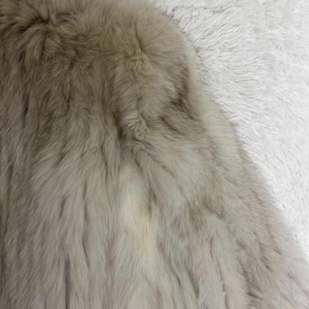 【極美品】銀サガ　フォックス 最高級　ファーコート 女優襟 高級毛皮