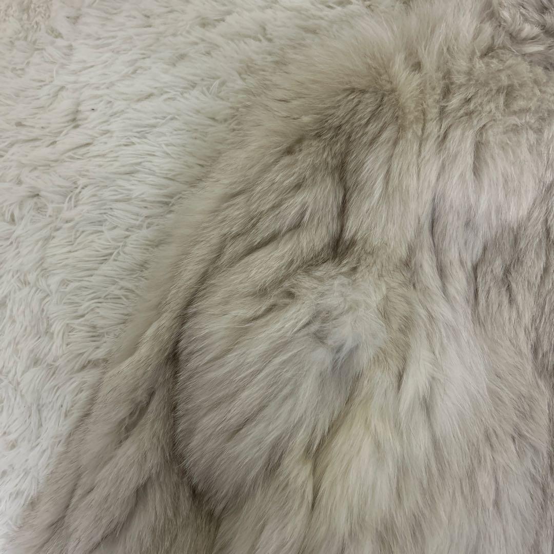 【極美品】銀サガ　フォックス 最高級　ファーコート 女優襟 高級毛皮