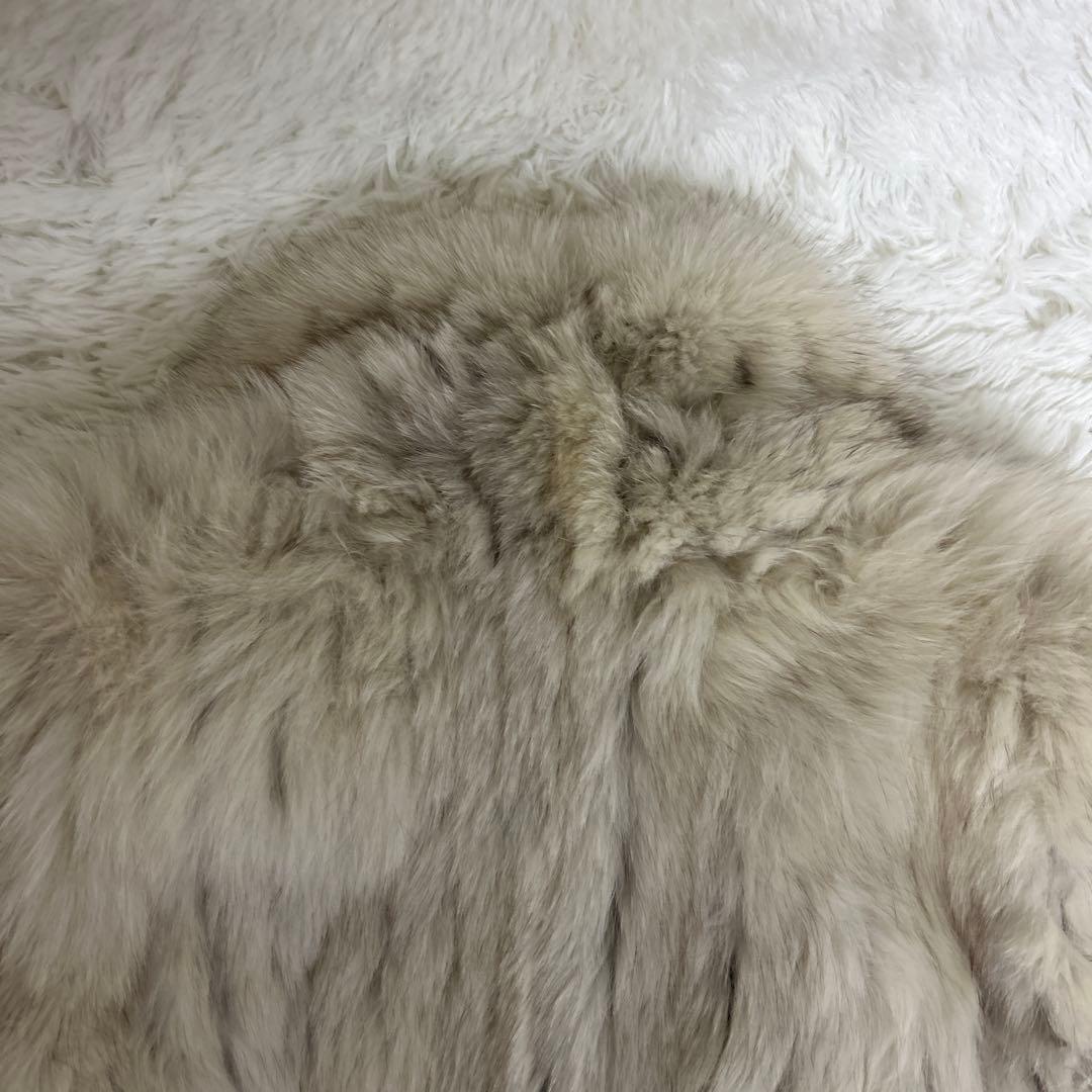 【極美品】銀サガ　フォックス 最高級　ファーコート 女優襟 高級毛皮