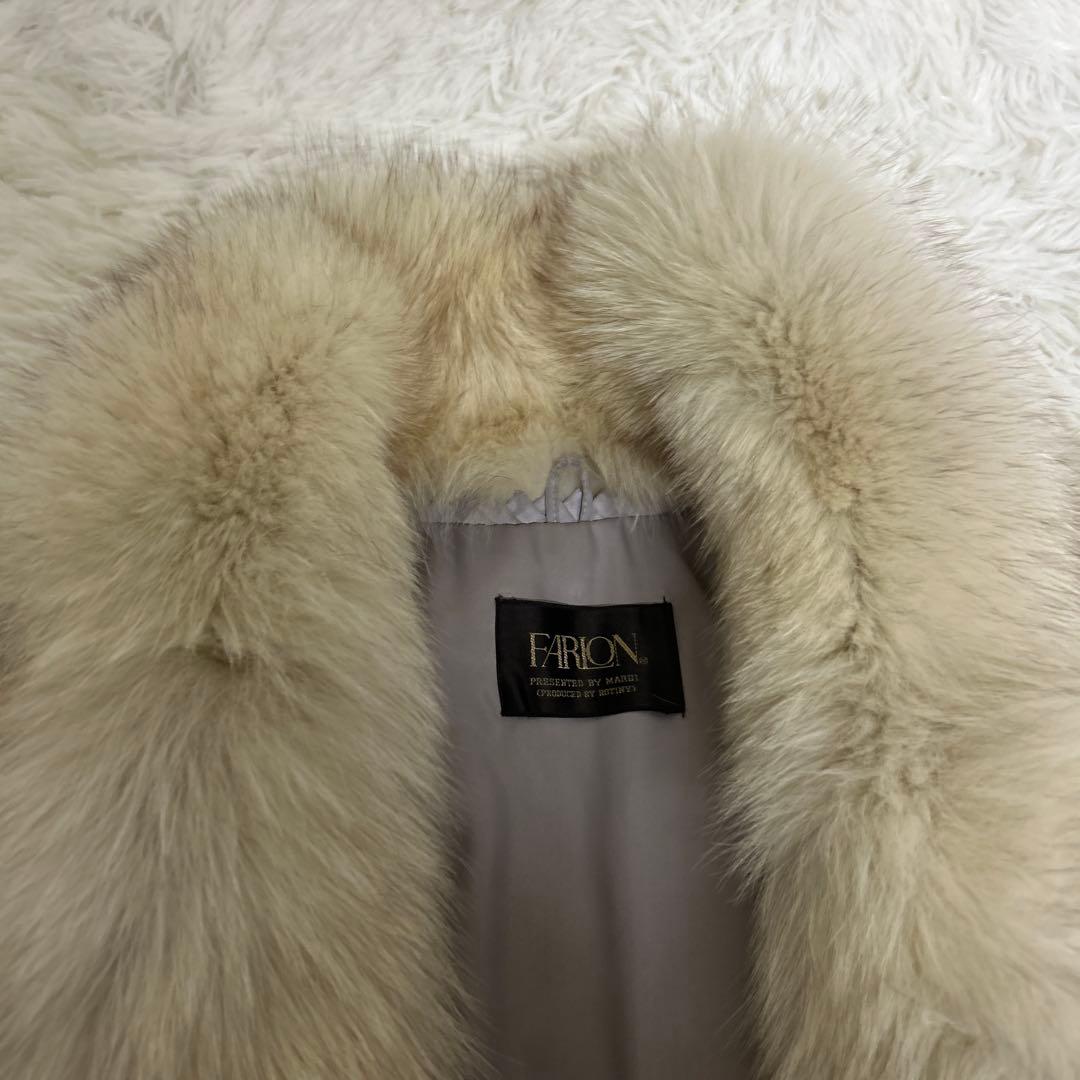 【極美品】銀サガ　フォックス 最高級　ファーコート 女優襟 高級毛皮