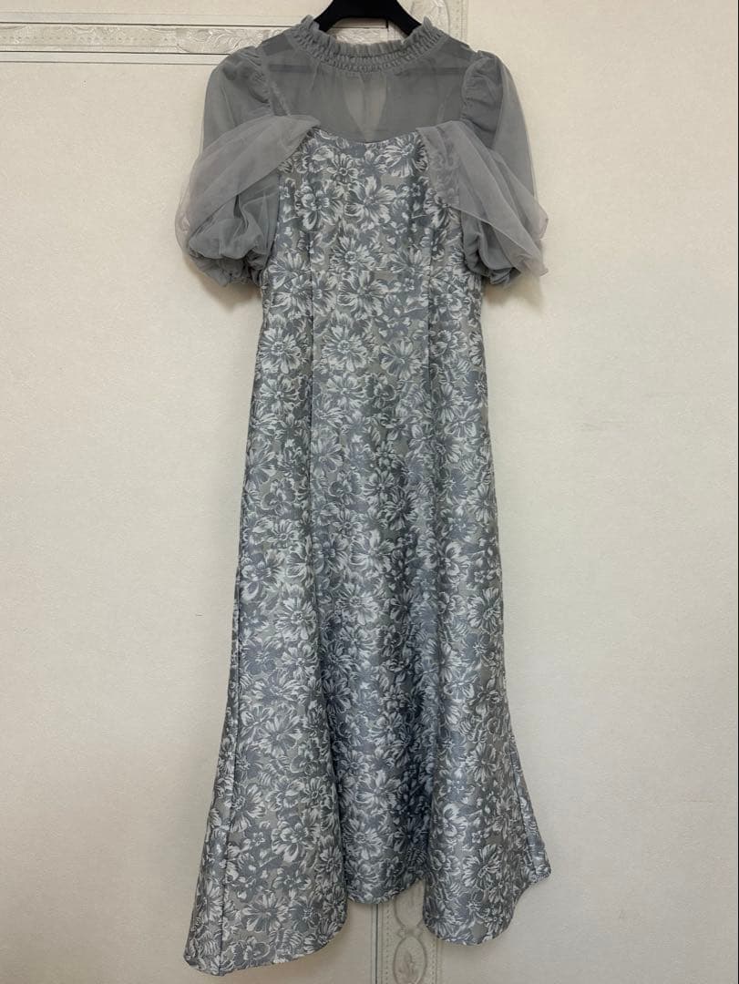 dazzlin シアーベールジャガードワンピース