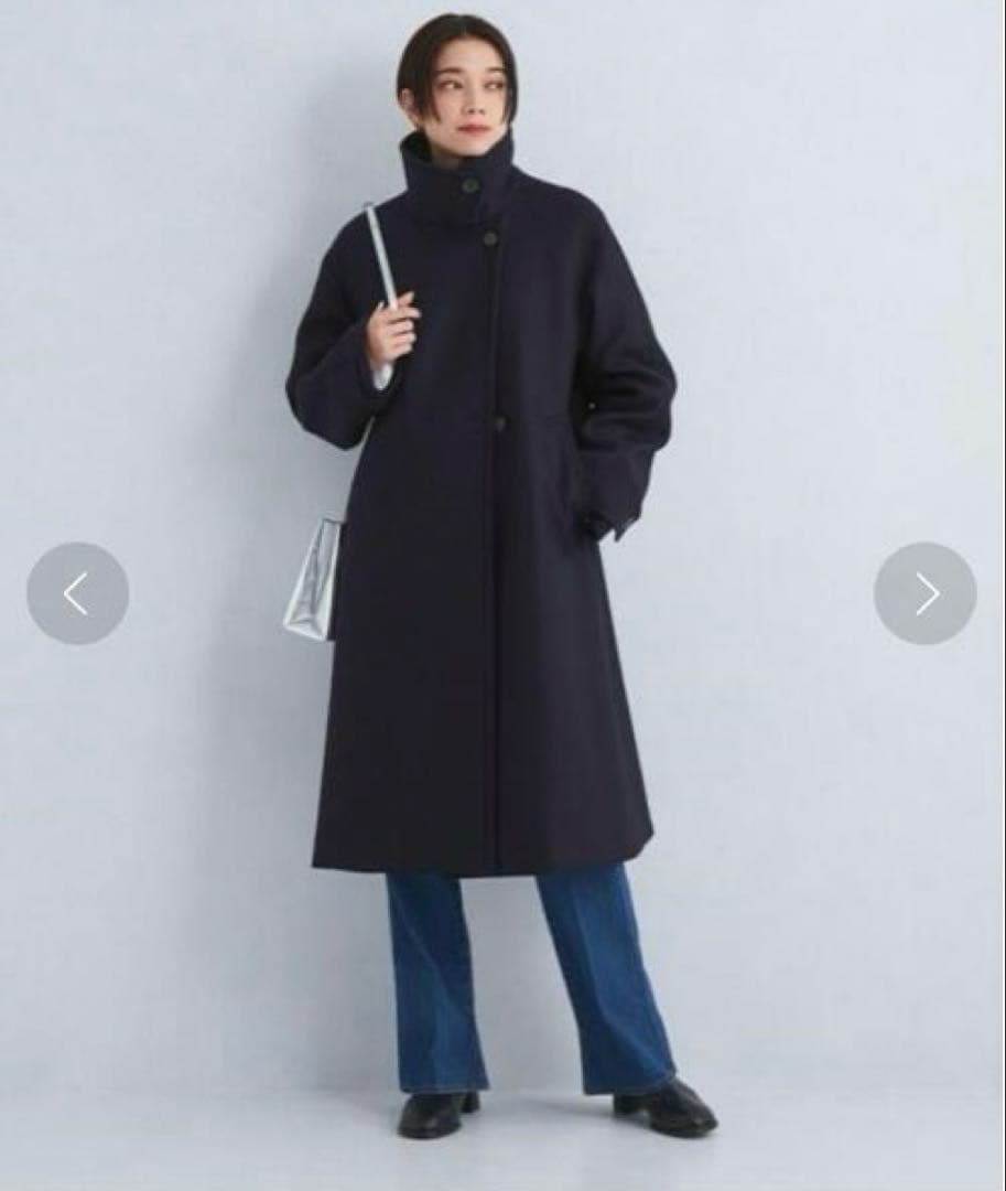 green label relaxingメルトン スタンドカラー コート