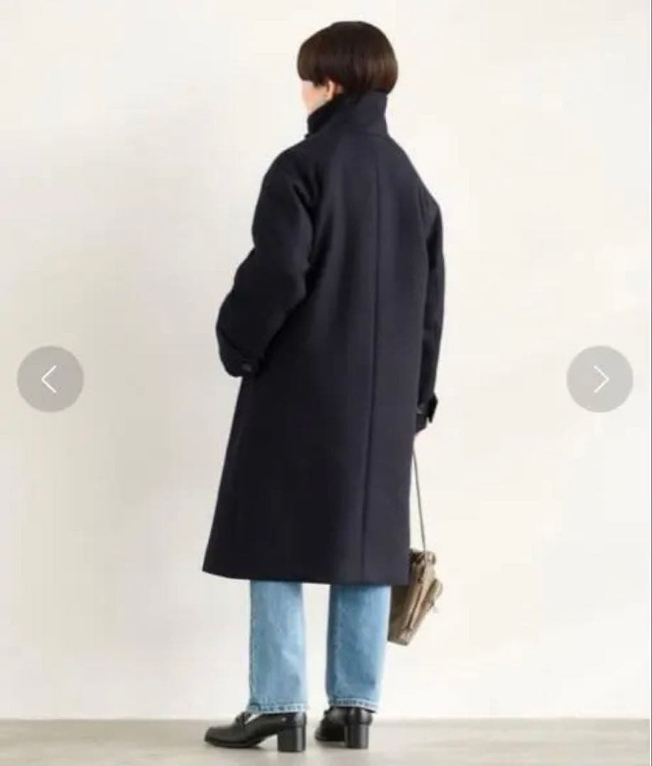 green label relaxingメルトン スタンドカラー コート