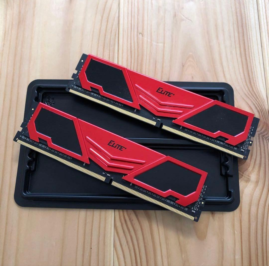 メモリー TeamElitePlus DDR4 3200MHz 16GB(8GB x 2)