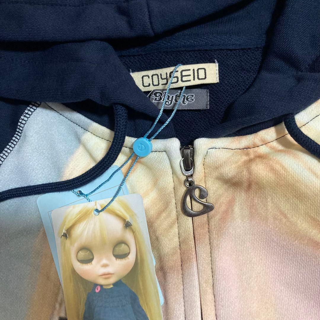 coyseio x Blythe キャラクタープリント ネイビー パーカー
