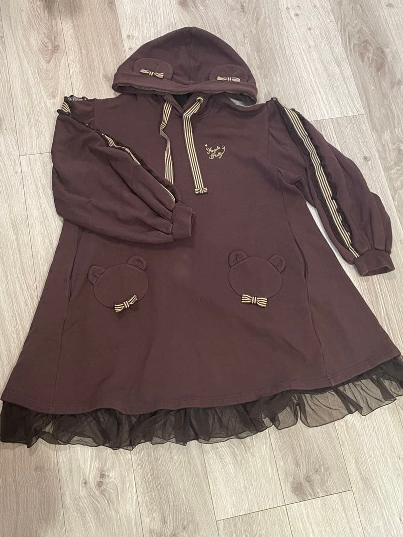 Angelic Pretty Bearストライプリボンカットワンピース