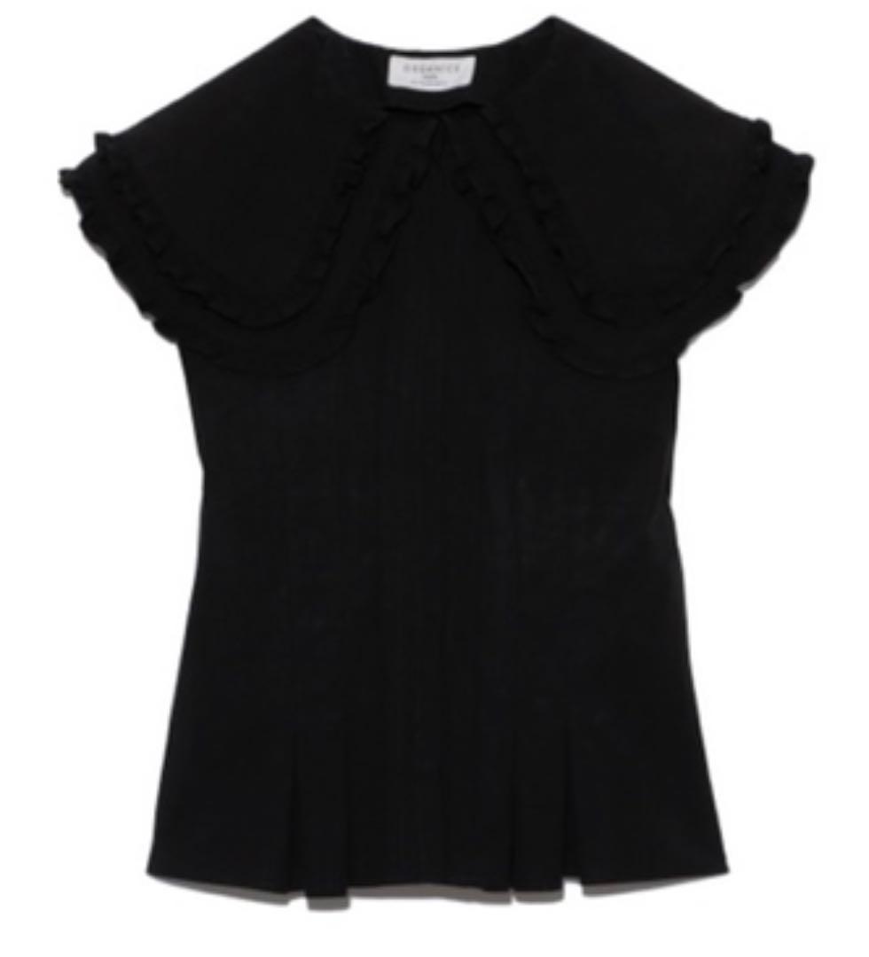 SNIDEL スナイデル* 新品未使用　ビッグカラーノースリブラウス ブラック