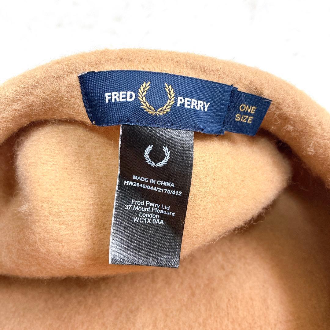 良品　Fred Perry フレッドペリー　ベージュ ベレー帽