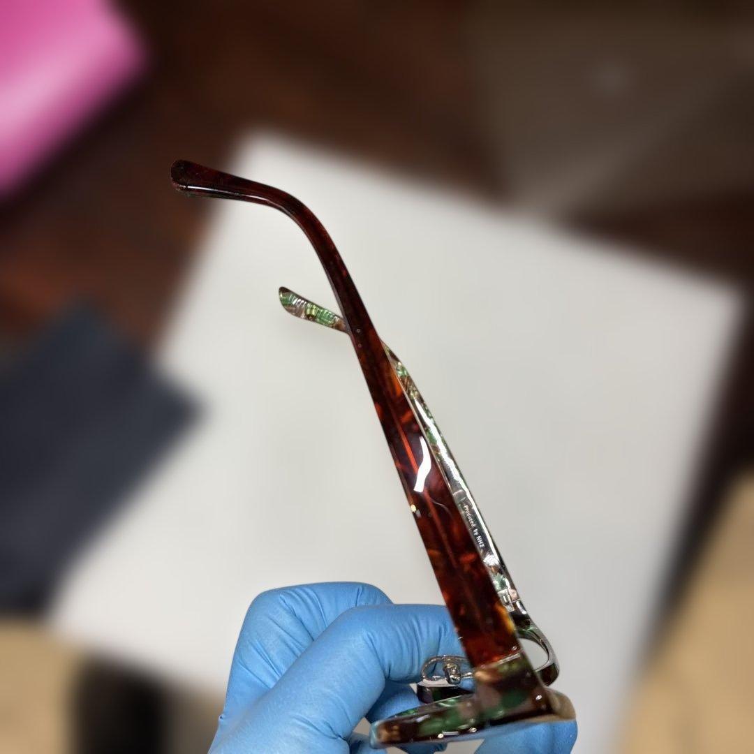 アイブレラ ブラウン　グリーン　サングラス 透明 軽量 EB-17　ケース付き②