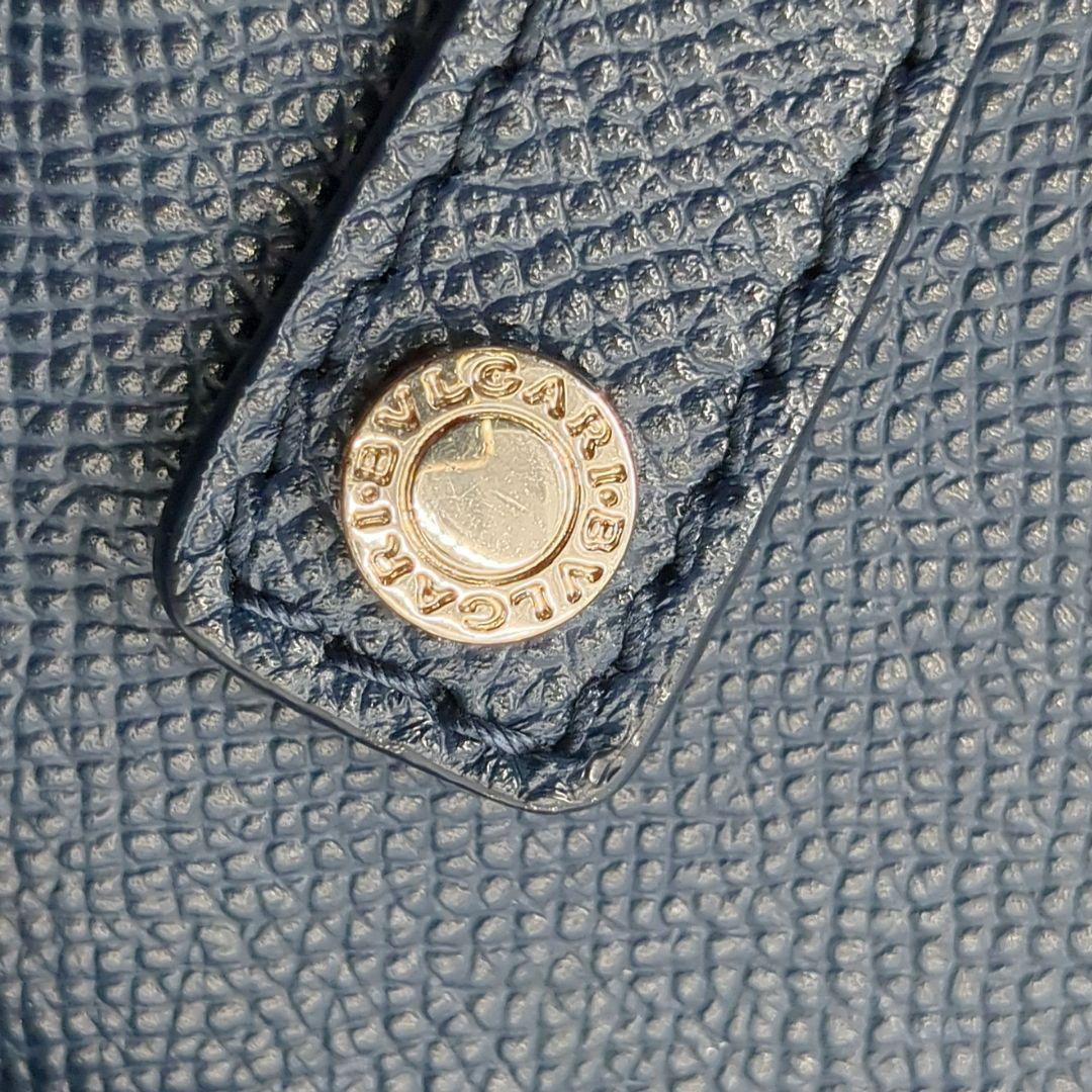 美品 ブルガリ ブルガリマン ショルダー バッグ メッセンジャー ネイビー
