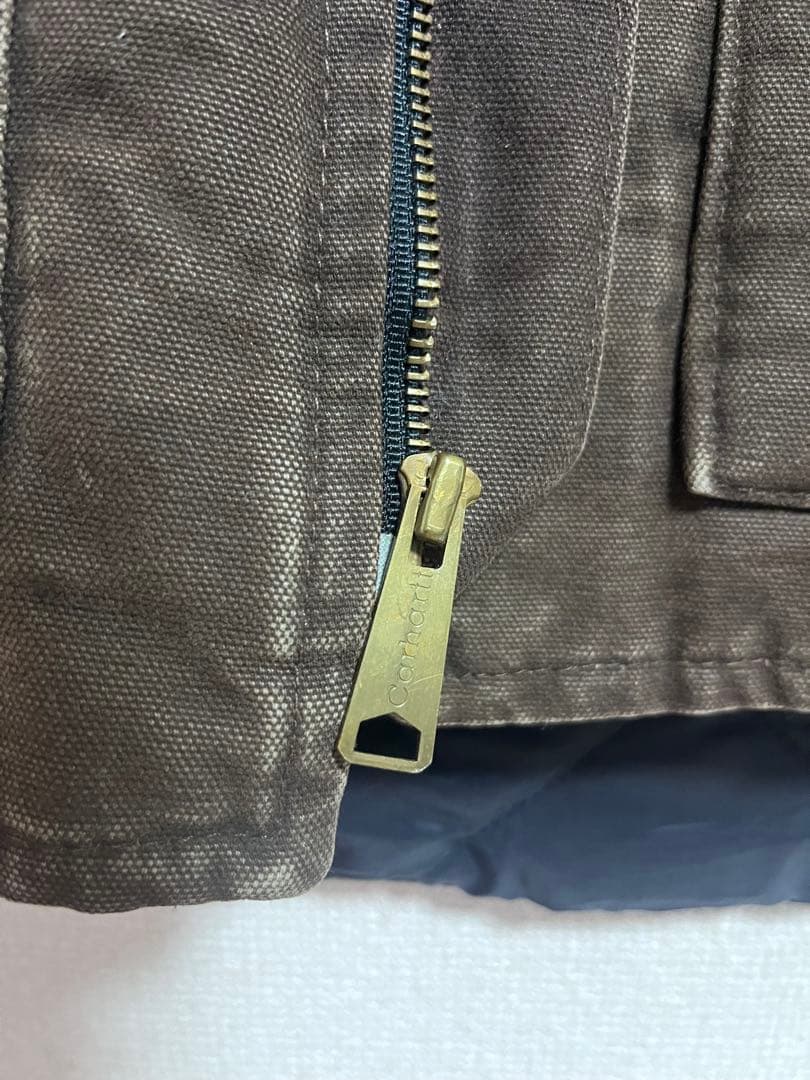 【美品】Carhartt カーハート ダックベスト ダークブラウン DKB