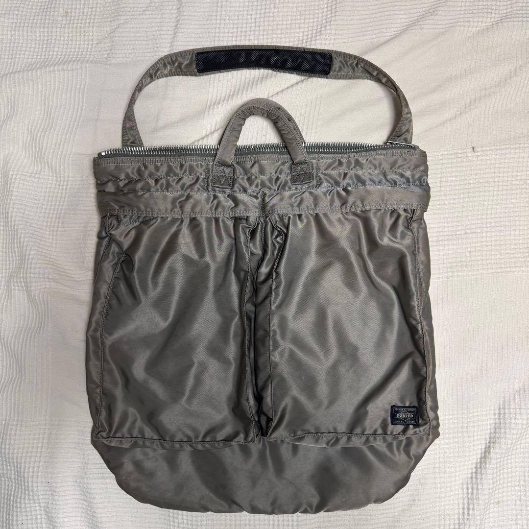 良品 PORTER タンカー ヘルメットバッグ シルバー L