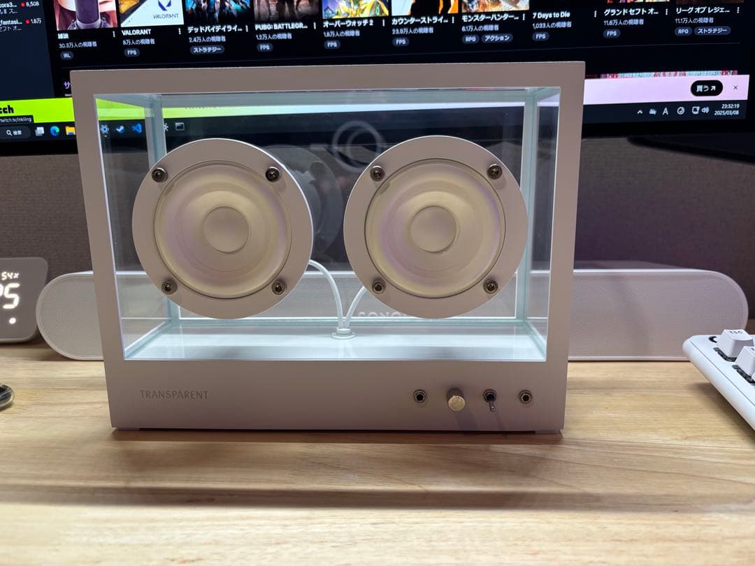 TRANSPARENT スモール トランスペアレント スピーカー ホワイト