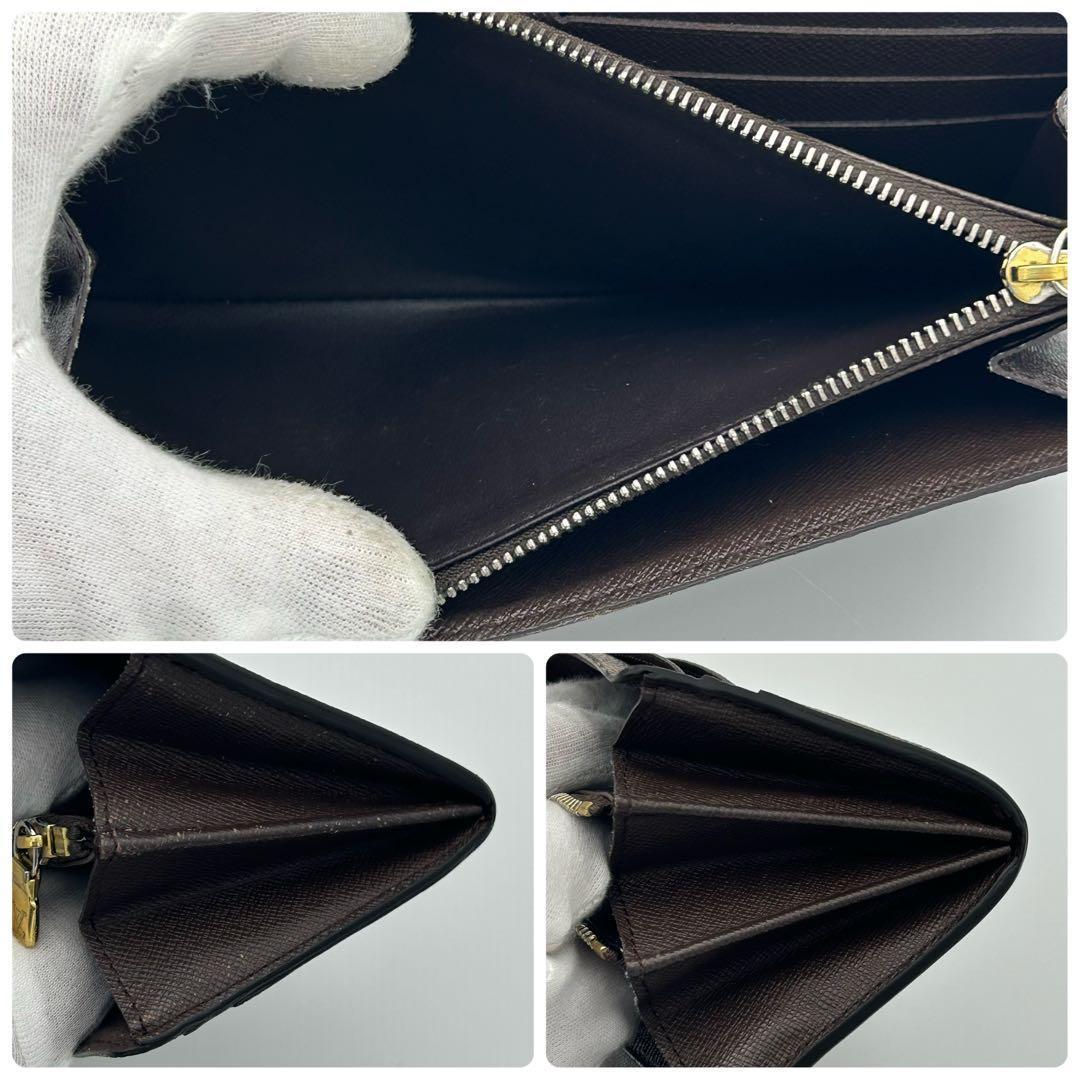 ルイ ヴィトン ポルトフォイユ サラ ダミエ　エベヌ 長財布 10枚 カード