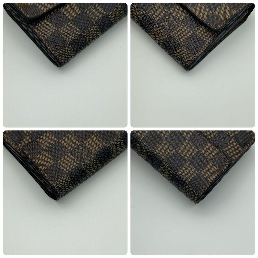 ルイ ヴィトン ポルトフォイユ サラ ダミエ　エベヌ 長財布 10枚 カード