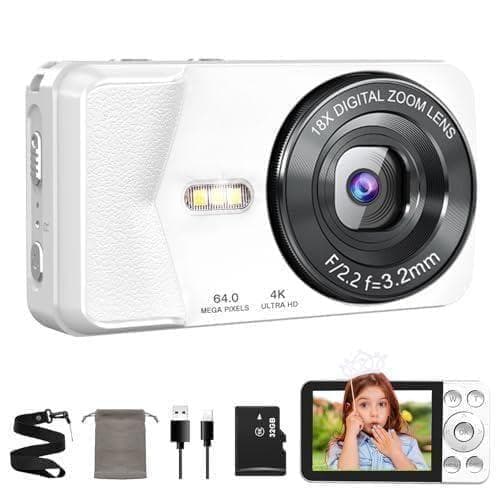 Aデジカメ 4K デジタルカメラ 6400万画素 Type-Cケーブルでスマホ連